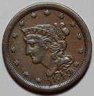 1849 Braided Hair Liberty Head Half Cent - Us 1 2c Copper Coin