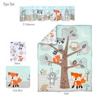 Bedtime Originals Woodland Friends Animals Mint gray 5-piece Crib Bedding Set