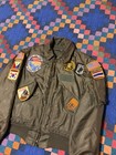 Vintage Military Army Cwu 45-p Flyers Bomber Jacket Large Patches