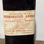 1900s Carl   s Camphorated Anodyne Antique Morphine Bottle Apothecary Pharmacy