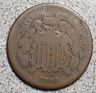 1864 Us Two Cent Piece   Coin  2642