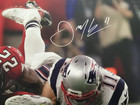Julian Edelman Autographed 16x20  the Catch  Photo W  Inscription Jsa