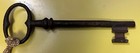 Large Antique 18th Century French Iron Steel Skeleton Key For Door Nice Patina