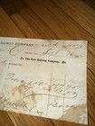 1872 Erie Railway Co  Transportation Receipt  jersey City  Erie Railroad
