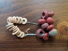 Ancient Bactrian Or Roman Terracotta glass shell Bead Strand Authentic