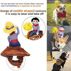 Funny Pet Dog Riding Horse Cowboy Saddle Pet Costume Party Costume Clothes