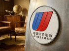 United Airlines Retro Tulip Logo 3d Wall Sign     Vintage Aviation Decor