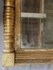 Antique American Empire Gilt Wood Mirror Turned Columns 1840 Victorian Farmhouse