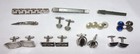 Men s Lot Of Vintage Silver Tone Cufflinks tie Bars