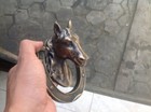 5  Inches Vintage Horse Head Brass Door Knocker Brass Door Bell Express Shiping
