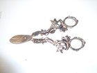 Vintage H  Hooykaas Dutch Netherlands Silver Grape Leaf Scissors