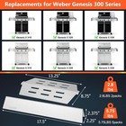 Weber Genesis 300 Grill Parts Sus304 Flavorizer Bars Heat Deflectors 7620 65055