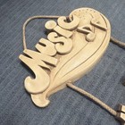 Vtg Abbey Press Faux Wood Hanging Music Makes People  More Beautiful 1977 Mcm