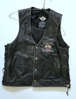 Harley-davidson Men s L Legendary Eagle Black Leather Vest 98131 Td1-5