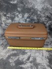 Samsonite Concord Terra Cotta Train Case Beauty Mirror 1982 Original Box No Key