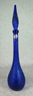 Rossini Genuine Empoli Glass Italy Genie Bottle Cobalt Blue 22-1 2 Inch Tall
