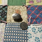 Sterling Silver Vintage Elongated  Oval Engraved Pill Box