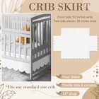 Hahafelt White Scalloped Edge Crib Skirt 28 x52  With 14  Drop Pleated Dust