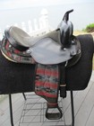 15   Sqh Big Horn  191 Black Aztec Leather   Cordura Western Barrel trail Saddle
