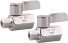 Stainless Steel Ball Valve Mini Valve 1 4  Npt Female X Male Thread Pack Of 2