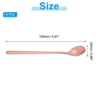 Long Handle Iced Tea Spoon  4 Pcs 6  Stainless Steel Long Spoons  Rose Gold