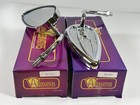 Arlen Ness Left Right Chrome Teardrop Mirrors 10mm M10 Metric Cruiser Motorcycle