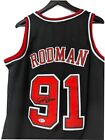 Autographed Dennis Rodman Black Jersey Chicago Bulls Hand Signed Beckett Coa