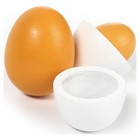 6pcs Wooden Eggs Yolk Pretend Play Kitchen Food Cooking Kids Children Baby Toy
