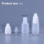 12pcs 5ml White Plastic Empty Squeezable Dropper Bottles Portable Eye Liquid    