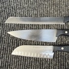 Lot Of 3 Wusthof Gourmet Knives Chef Knife 4562  4143  Santoku Made In Germany