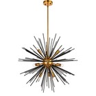 Chandelier Light Fixture Sputnik Antique Brass And Flat Black Dining Room 26 