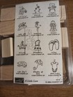 Stampin  Up   Two Sets Vintage-retired  Rubber Stamp Sets  Wood 24 Pcs Unmounted
