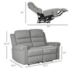 Modern Loveseat Recliner Sofa 2 Seater Couch With Thick Foan Gray