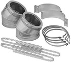 6    Double Wall Stove Pipe 30   Elbow Kit Insulated Chimney Vent Offset Supervent