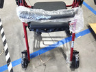 Drive Medical 795bu Duet Folding Transport Wheelchair Rollator Walker Burgundy