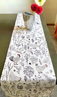 Rustic Cottage Farmhouse Hen Chicken Botanical 72  Table Runner Machine Washable