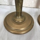 Vintage Pair Of Bronze Candlesticks Heavy Antique Unpolished 8  Tall 3 5  Base