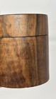 Vtg Hand Turned Wood Trinket Box Small Lidded Natural Wood Grain Rustic Keepsake