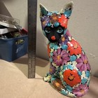 1960s Alvino Bagni Floral Cat Bank From Italy