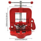 Heavy Duty Cast Iron Forged Hinged Pipe Vice Vise Bench Tube Clamp For 3-12cm