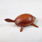 Vintage Mid Century Danish Modern Teak Wood Turtle Paperweight Sculpture Denmark