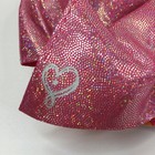 Jojo Siwa Pink Glittery With Rhinestone Center 8  Bow W Pink Hair Tie Brand New
