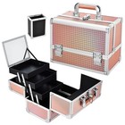 Joligrace Makeup Box 11 6-inch Cosmetic Train Case For Women Travel Jewelry Orga