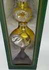Vintage Gold Mouth Blown Hand Decorated Christmas Tree Topper Pyramid Gold