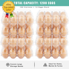 100 Packs Egg Cartons Cheap Bulk   plastic For 12 Eggs clear Egg Cartons 3 4 Grids