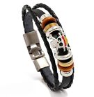 One Piece Luffy Anime Themed Leather   Stainless-steel Bracelet