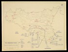 Vintage Invasion Of Sicily Map Operation Husky Wwii European World War 2