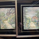 Vtg Hiawatha Needle Point Painting Country Cottage Hathaway Washington Garden