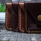 Leather Business Card Holder  Front Pocket Leather Card Holder  Holds 20 Cards