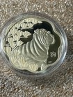 2018 Canada  15 Lunar Lotus Year Of The Dog  9999 Fine Silver Proof Coin-box coa